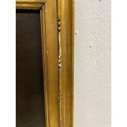 ANTICO QUADRO RITRATTO NOBIL UOMO DIPINTO OLIO SU TELA EPOCA 800 50X60CM CORNICE