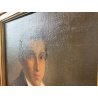 ANTICO QUADRO RITRATTO NOBIL UOMO DIPINTO OLIO SU TELA EPOCA 800 50X60CM CORNICE