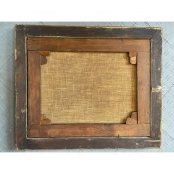 ANTICO QUADRO RITRATTO NOBIL UOMO DIPINTO OLIO SU TELA EPOCA 800 50X60CM CORNICE