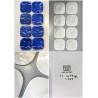 SET 8 SOTTOPIATTI QUADRATI ESTE C.E. Ceramica VINTAGE BLU LAPISLAZZULO 32x32 cm