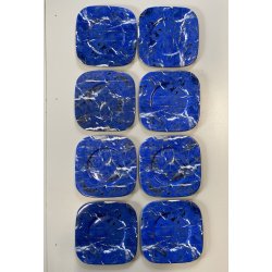 SET 8 SOTTOPIATTI QUADRATI ESTE C.E. Ceramica VINTAGE BLU LAPISLAZZULO 32x32 cm