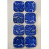SET 8 SOTTOPIATTI QUADRATI ESTE C.E. Ceramica VINTAGE BLU LAPISLAZZULO 32x32 cm