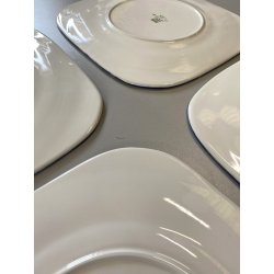 SET 8 SOTTOPIATTI QUADRATI ESTE C.E. Ceramica VINTAGE BLU LAPISLAZZULO 32x32 cm
