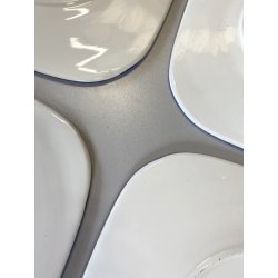 SET 8 SOTTOPIATTI QUADRATI ESTE C.E. Ceramica VINTAGE BLU LAPISLAZZULO 32x32 cm