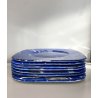 SET 8 SOTTOPIATTI QUADRATI ESTE C.E. Ceramica VINTAGE BLU LAPISLAZZULO 32x32 cm