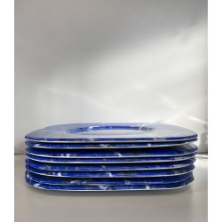 SET 8 SOTTOPIATTI QUADRATI ESTE C.E. Ceramica VINTAGE BLU LAPISLAZZULO 32x32 cm