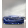 SET 8 SOTTOPIATTI QUADRATI ESTE C.E. Ceramica VINTAGE BLU LAPISLAZZULO 32x32 cm