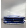 SET 8 SOTTOPIATTI QUADRATI ESTE C.E. Ceramica VINTAGE BLU LAPISLAZZULO 32x32 cm