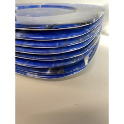 SET 8 SOTTOPIATTI QUADRATI ESTE C.E. Ceramica VINTAGE BLU LAPISLAZZULO 32x32 cm