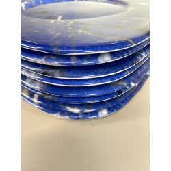 SET 8 SOTTOPIATTI QUADRATI ESTE C.E. Ceramica VINTAGE BLU LAPISLAZZULO 32x32 cm