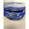 SET 8 SOTTOPIATTI QUADRATI ESTE C.E. Ceramica VINTAGE BLU LAPISLAZZULO 32x32 cm