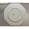 SET 5 SOTTOPIATTI ESAGONALI ESTE C.E Ceramica VINTAGE BLU LAPISLAZZULO ORO ø32cm