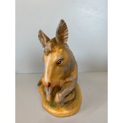 LOTTO 4 ANIMALI PRESEPE Fontanini BUE ASINO PECORE VINTAGE max H 16cm ITALIA '83
