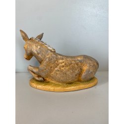 LOTTO 4 ANIMALI PRESEPE Fontanini BUE ASINO PECORE VINTAGE max H 16cm ITALIA '83