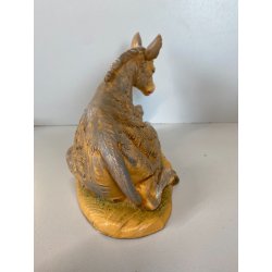 LOTTO 4 ANIMALI PRESEPE Fontanini BUE ASINO PECORE VINTAGE max H 16cm ITALIA '83