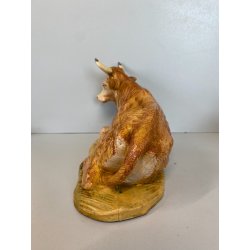LOTTO 4 ANIMALI PRESEPE Fontanini BUE ASINO PECORE VINTAGE max H 16cm ITALIA '83