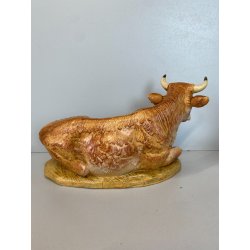 LOTTO 4 ANIMALI PRESEPE Fontanini BUE ASINO PECORE VINTAGE max H 16cm ITALIA '83