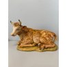 LOTTO 4 ANIMALI PRESEPE Fontanini BUE ASINO PECORE VINTAGE max H 16cm ITALIA '83