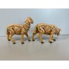 LOTTO 4 ANIMALI PRESEPE Fontanini BUE ASINO PECORE VINTAGE max H 16cm ITALIA '83