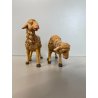 LOTTO 4 ANIMALI PRESEPE Fontanini BUE ASINO PECORE VINTAGE max H 16cm ITALIA '83