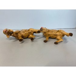LOTTO 4 ANIMALI PRESEPE Fontanini BUE ASINO PECORE VINTAGE max H 16cm ITALIA '83