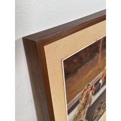 QUADRO DIPINTO Carlo Monti NATURA MORTA UCCELLI LANTERNA ARONA SELVAGGINA TELA