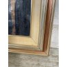QUADRO DIPINTO Carlo Monti VEDUTA FINESTRE CASE NEVICATA ARONA ANNI 50 OLIO TELA