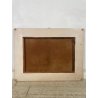 QUADRO DIPINTO Carlo Monti VEDUTA FINESTRE CASE NEVICATA ARONA ANNI 50 OLIO TELA