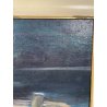 QUADRO DIPINTO Carlo Monti VEDUTA DARSENA BARCA LAGO MAGGIORE ARONA ANNI 50 TELA