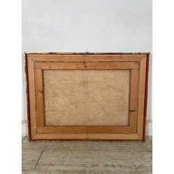 QUADRO DIPINTO Carlo Monti VEDUTA DARSENA BARCA LAGO MAGGIORE ARONA ANNI 50 TELA