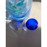 BOTTIGLIA VETRO MURANO Carlo Moretti "Marblé" VINTAGE TRASPARENTE BLU VERDE '70