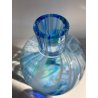BOTTIGLIA VETRO MURANO Carlo Moretti "Marblé" VINTAGE TRASPARENTE BLU VERDE '70