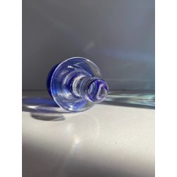 BOTTIGLIA VETRO MURANO Carlo Moretti "Marblé" VINTAGE TRASPARENTE BLU VERDE '70