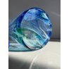BOTTIGLIA VETRO MURANO Carlo Moretti "Marblé" VINTAGE TRASPARENTE BLU VERDE '70