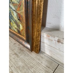 QUADRO DIPINTO Carlo Monti VEDUTA CORSO EUROPA BARCHE PORTO ARONA 2000 OLIO TELA