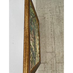 QUADRO DIPINTO Carlo Monti VEDUTA CORSO EUROPA BARCHE PORTO ARONA 2000 OLIO TELA