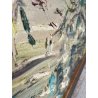QUADRO DIPINTO Carlo Monti VEDUTA CORSO EUROPA BARCHE PORTO ARONA 2000 OLIO TELA