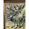 QUADRO DIPINTO Carlo Monti VEDUTA CORSO EUROPA BARCHE PORTO ARONA 2000 OLIO TELA