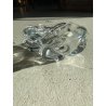 SVUOTATASCHE POSACENERE CIOTOLA VETRO MURANO TRASPARENTE FORMA ORGANICA '60