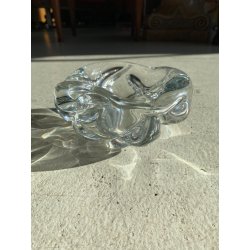 SVUOTATASCHE POSACENERE CIOTOLA VETRO MURANO TRASPARENTE FORMA ORGANICA '60