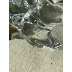 SVUOTATASCHE POSACENERE CIOTOLA VETRO MURANO TRASPARENTE FORMA ORGANICA '60