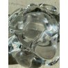 SVUOTATASCHE POSACENERE CIOTOLA VETRO MURANO TRASPARENTE FORMA ORGANICA '60