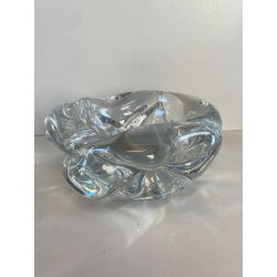 SVUOTATASCHE POSACENERE CIOTOLA VETRO MURANO TRASPARENTE FORMA ORGANICA '60