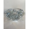 SVUOTATASCHE POSACENERE CIOTOLA VETRO MURANO TRASPARENTE FORMA ORGANICA '60