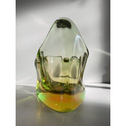POSACENERE Harrachov CZECH VETRO BOEMIA SOMMERSO AMBRA VERDE SVUOTATASCHE MCM