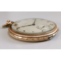 ANTICO OROLOGIO TASCA DORATO Art Déco ORATOR cal. 18.220 anni 30 POCKET WATCH
