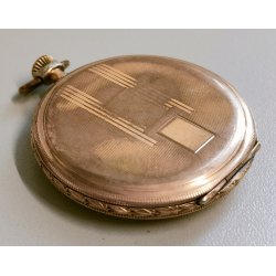 ANTICO OROLOGIO TASCA DORATO Art Déco ORATOR cal. 18.220 anni 30 POCKET WATCH