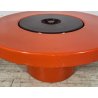 TAVOLINO SALOTTO DESIGN ANNI 70 PORTA OGGETTI PLASTICA ARANCIONE VINTAGE TABLE