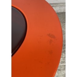 TAVOLINO SALOTTO DESIGN ANNI 70 PORTA OGGETTI PLASTICA ARANCIONE VINTAGE TABLE
