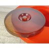 TAVOLINO SALOTTO DESIGN ANNI 70 PORTA OGGETTI PLASTICA ARANCIONE VINTAGE TABLE